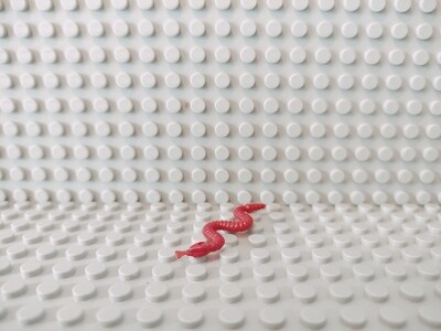 Lego Tiere Schlange rot