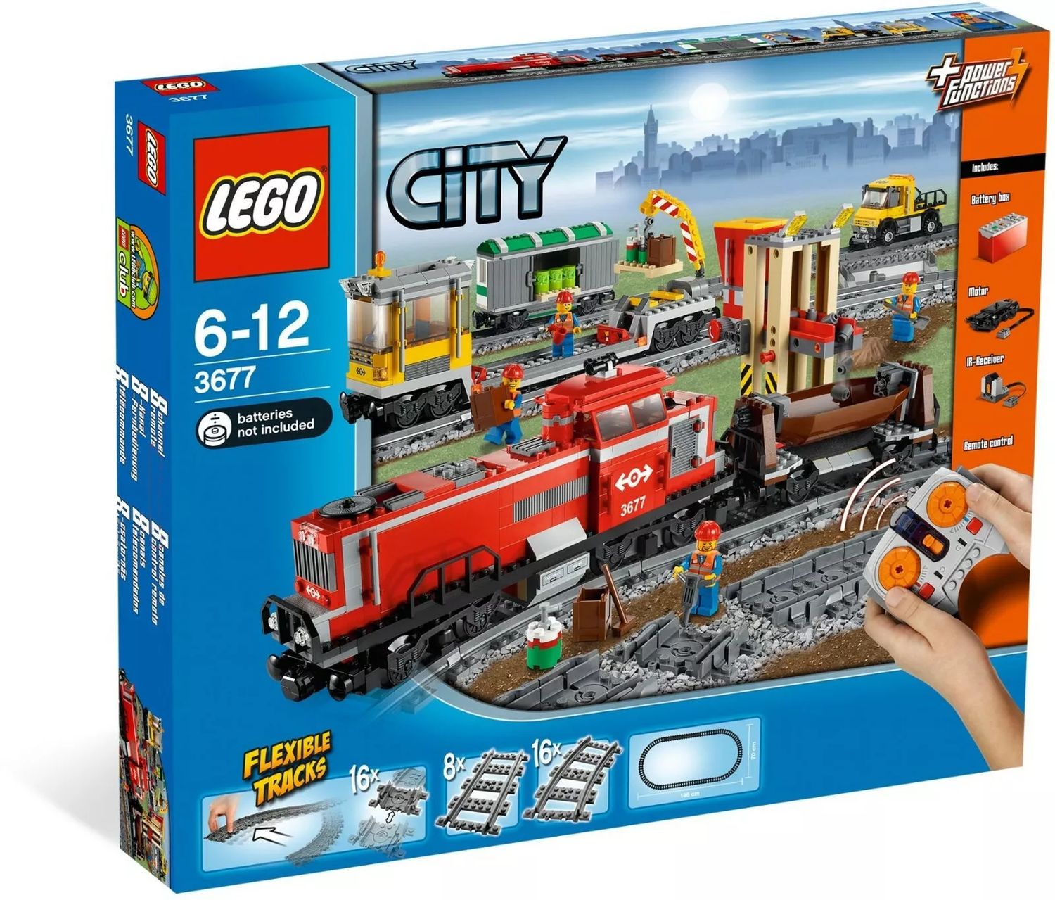 Lego City 3677 roter Güterzug *Ovp beschädigt*