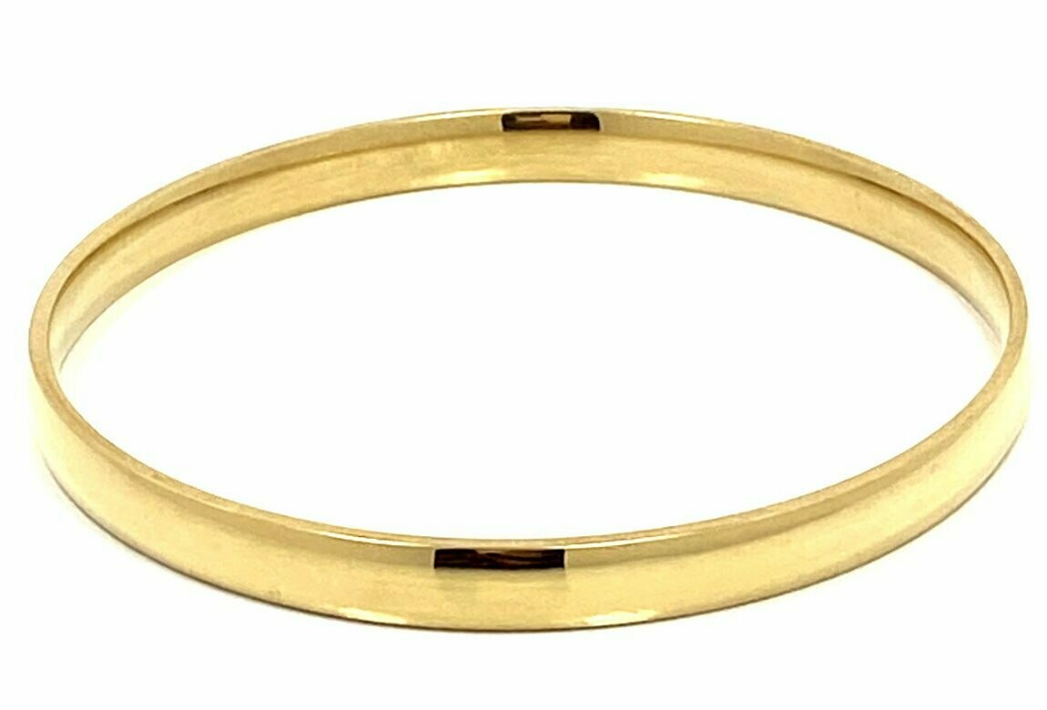 Edelstahl Armreif  Glatt Gold oder Silberfarben 0,6cm