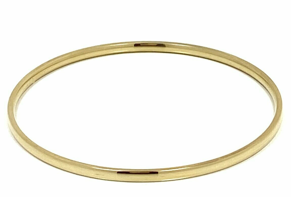 Massiver Edelstahl Armreif Glatt Gold oder Silber 0,3cm