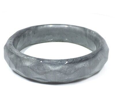 Armreif aus UV Resin geschliffene Kanten Grau Silber 2cm Armreif aus UV Resin geschliffene Kanten Grau Silber 2cm