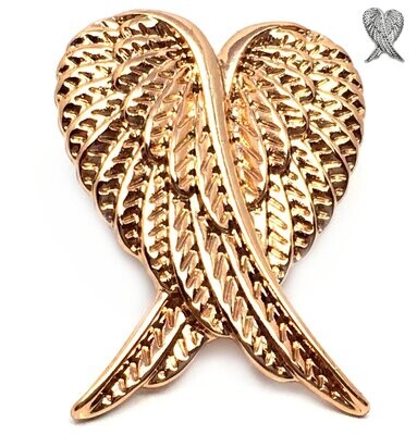 Brosche Anstecknadel Schalnadel Angelwing Rosegold od Silber 3cm Brosche Anstecknadel Schalnadel Angelwing Rosegold od Silber 3cm
