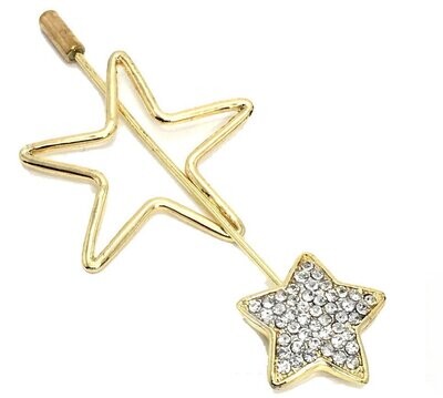 Modeschmuck Brosche Anstecknadel mit Strass Stern Modeschmuck Brosche Anstecknadel mit Strass Stern