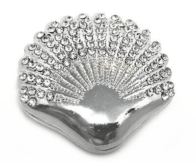 Brosche Schalclip mit Magnetclip Strass Silber 3cm Brosche Schalclip mit Magnetclip Strass Silber 3cm