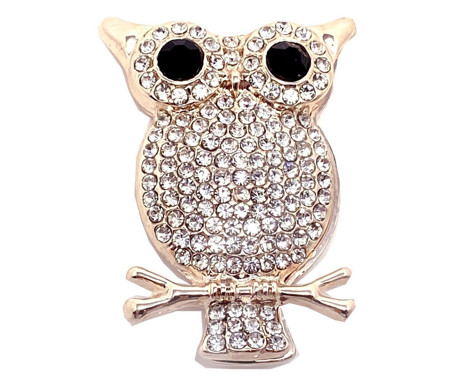 Brosche Schalclip mit Magnetclip Strass Rosegold Silber 4,5cm