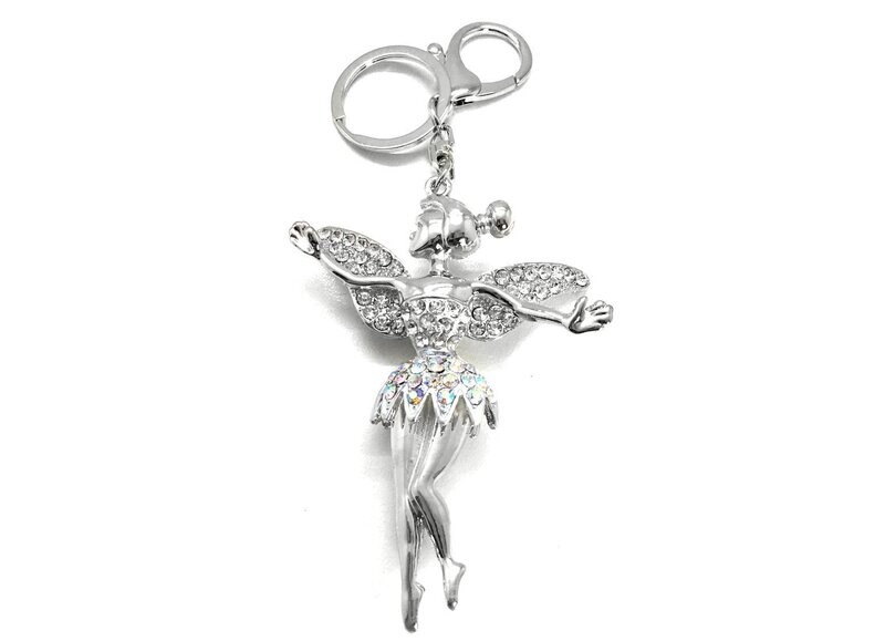 Taschenanhänger Schlüsselanhänger ELFE Gold mit Strass 16CM