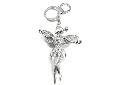 Taschenanhänger Schlüsselanhänger ELFE Gold mit Strass 16CM