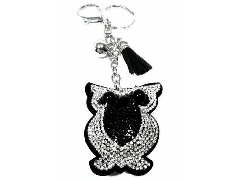 Taschenanhänger Schlüsselanhänger Eule Kunstleder Fransenquaste 6cm Taschenanhänger Schlüsselanhänger Eule Kunstleder Fransenquaste 6cm