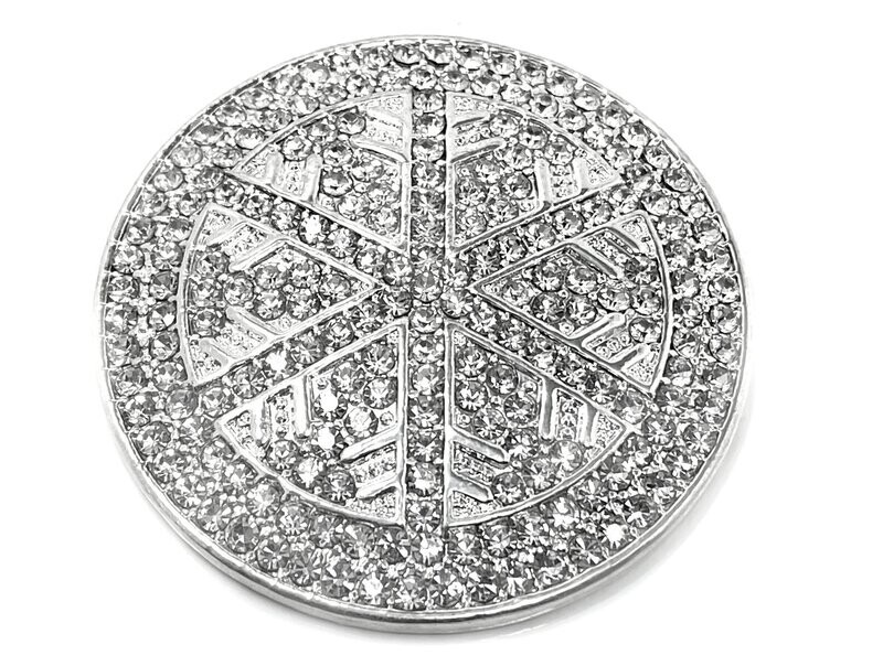 Brosche Schalclip Magnetclip Eisstern mit klarem Strass Silber 4,5cm Brosche Schalclip Magnetclip Eisstern mit klarem Strass Silber 4,5cm