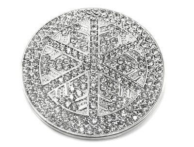 Brosche Schalclip Magnetclip Eisstern mit klarem Strass Silber 4,5cm Brosche Schalclip Magnetclip Eisstern mit klarem Strass Silber 4,5cm