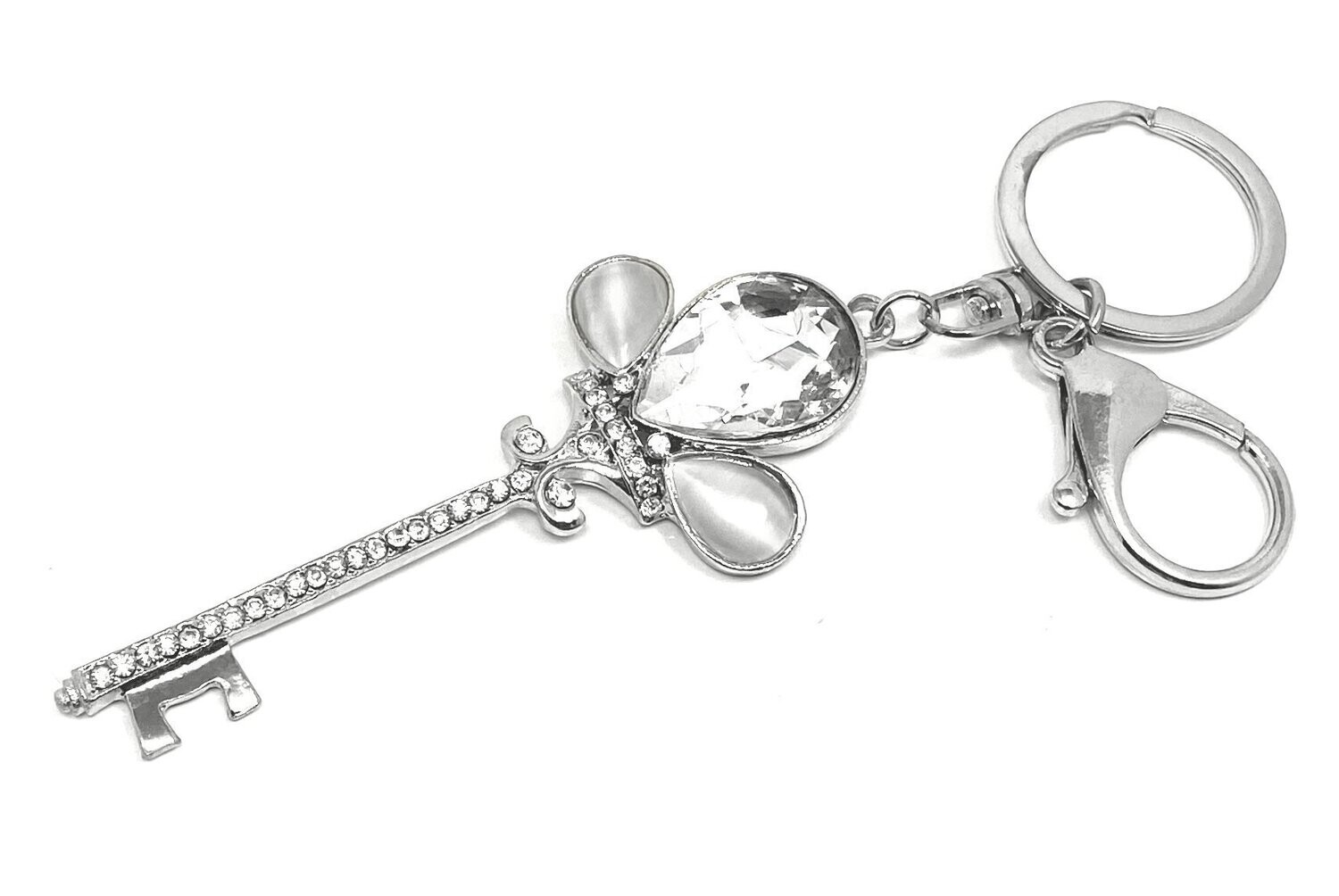 Taschenanhänger Schlüsselanhänger Schlüssel Strass Gold od Siber 9cm