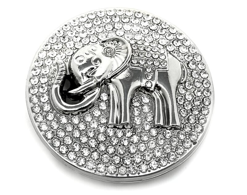 Brosche Schalclip Magnetclip Elephant mit klarem Strass Silber 5cm Brosche Schalclip Magnetclip Elephant mit klarem Strass Silber 5cm