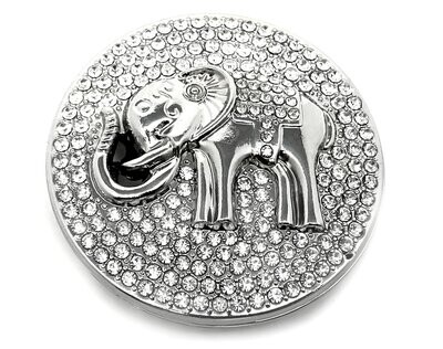 Brosche Schalclip Magnetclip Elephant mit klarem Strass Silber 5cm Brosche Schalclip Magnetclip Elephant mit klarem Strass Silber 5cm