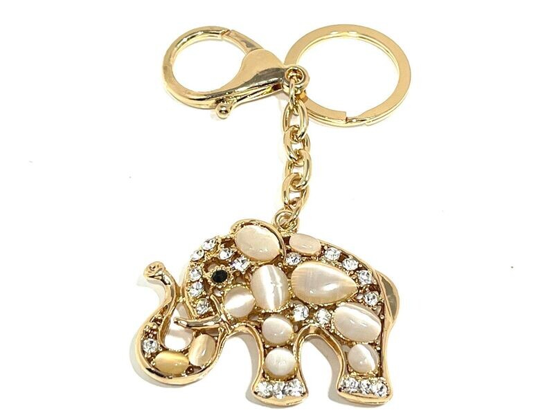 Taschenanhänger SchlüsselanhängerElefant mit Strass und Schmuckstein 5cm Gold Taschenanhänger SchlüsselanhängerElefant mit Strass und Schmuckstein 5cm Gold