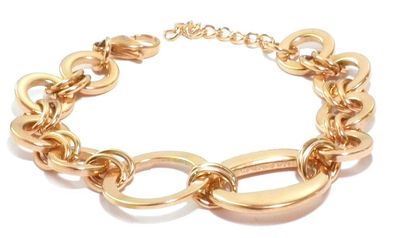 Edelstahl Gliederarmband Ringedesign Rosegold bis 20cm Edelstahl Gliederarmband Ringedesign Rosegold bis 20cm