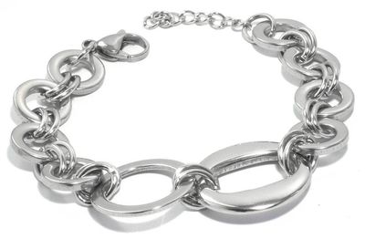 Edelstahl Gliederarmband Ringedesign Rosegold bis 20cm Edelstahl Gliederarmband Ringedesign Rosegold bis 20cm