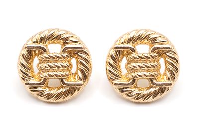 Vintage Ohrclips Gold Silber Maritim Kordel Seil Muster Statement Ohrringe Rund 22mm Vintage Ohrclips Gold Silber Maritim Kordel Seil Muster Statement Ohrringe Rund 22mm