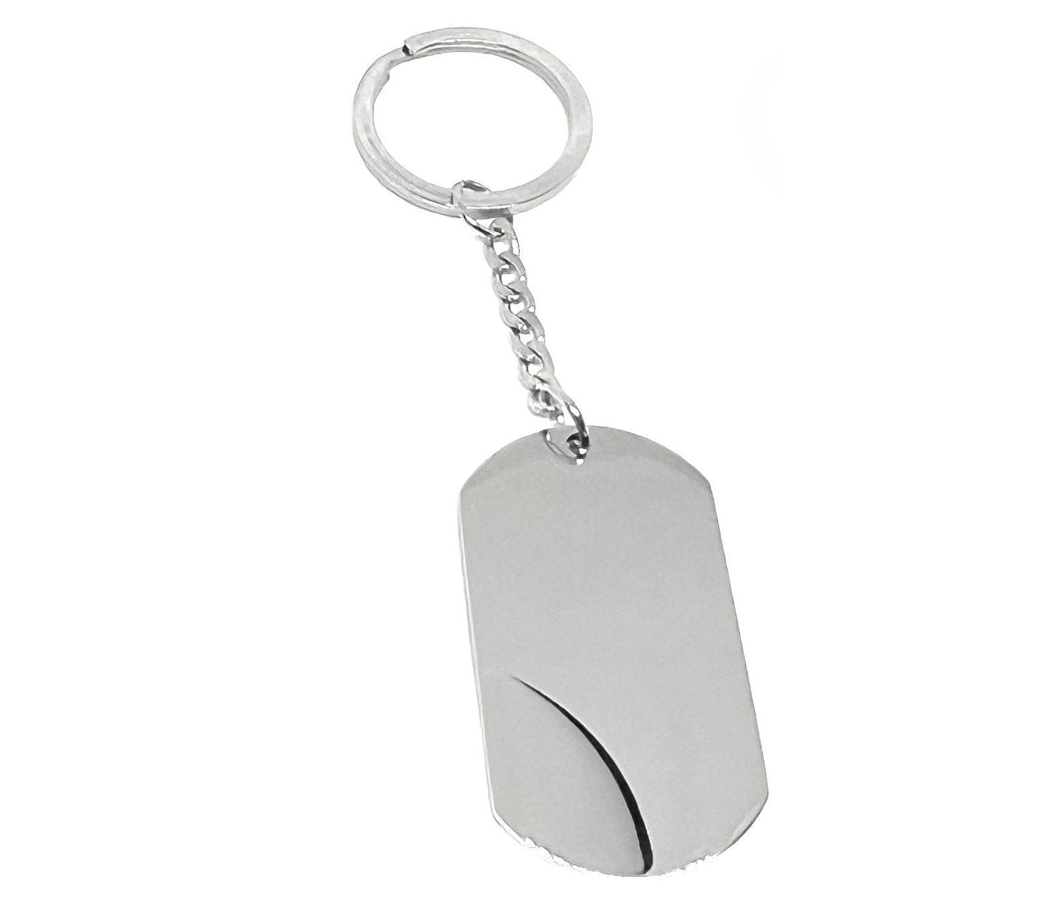 Vintage Schlüsselanhänger Silber Dog Tag Erkennungsmarke Edelstahl Anhänger 10cm