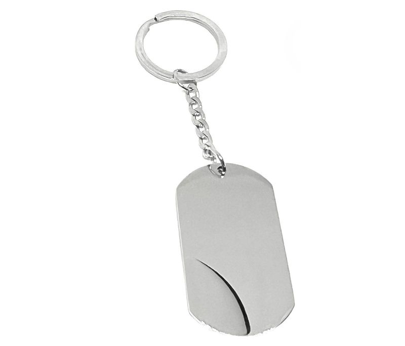 Vintage Schlüsselanhänger Silber Dog Tag Erkennungsmarke Edelstahl Anhänger 10cm Vintage Schlüsselanhänger Silber Dog Tag Erkennungsmarke Edelstahl Anhänger 10cm