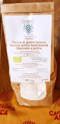 Farina grano tenero antico varietà Inallettabile a pietra