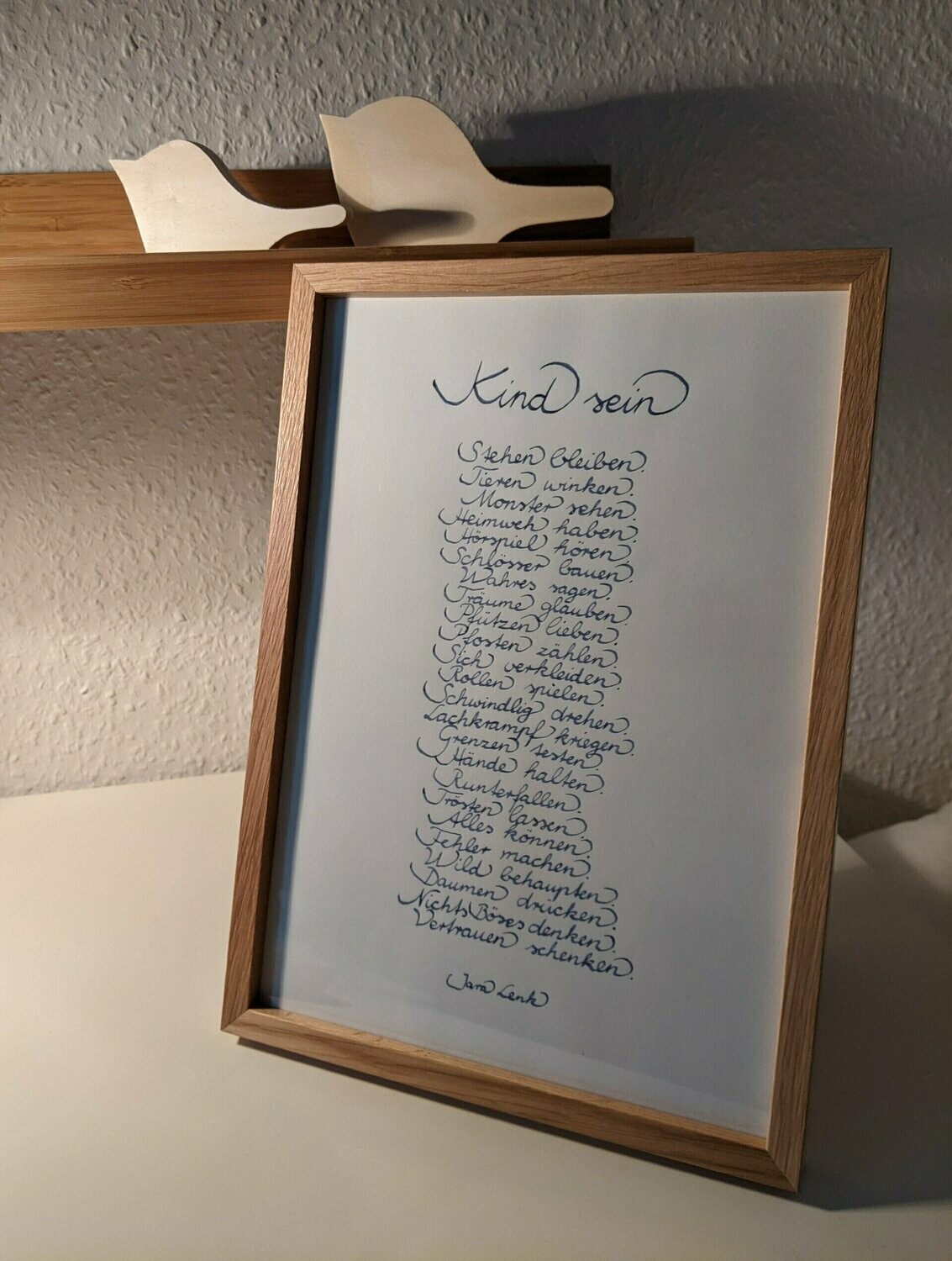 Handschrift-Druck 'Kind sein' Din A4
