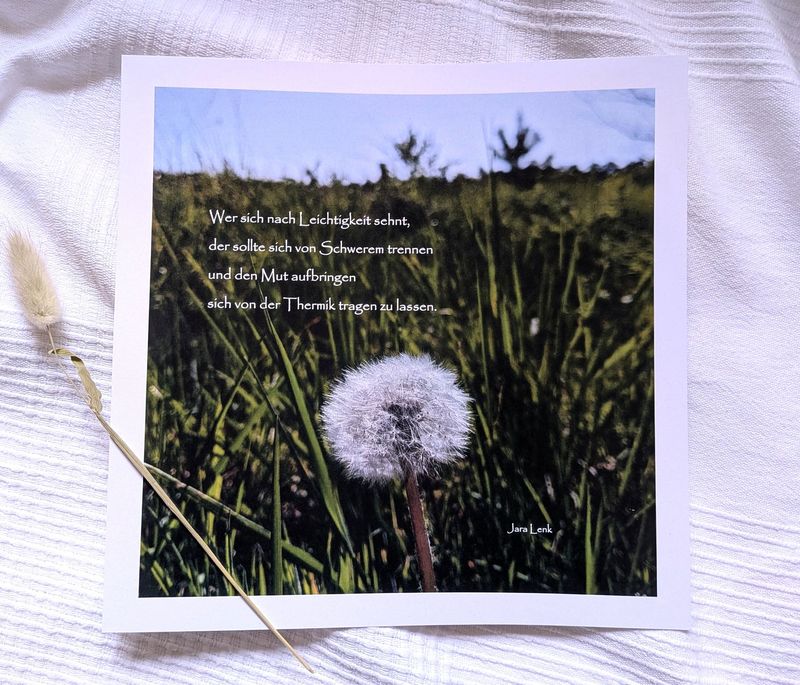 Bild 'Leichtigkeit' 25 x 25 cm Bild 'Leichtigkeit' 25 x 25 cm