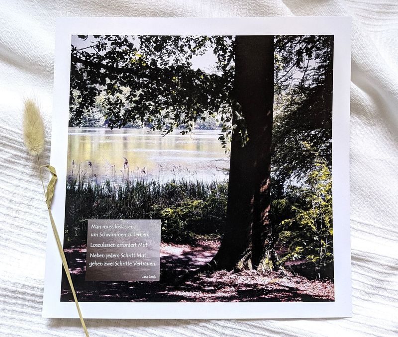 Bild 'Schwimmen und Vertrauen' 25 x 25 cm Bild 'Schwimmen und Vertrauen' 25 x 25 cm