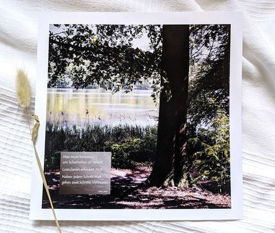 Bild 'Schwimmen und Vertrauen' 25 x 25 cm