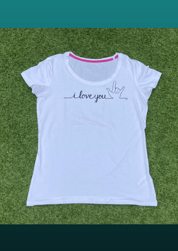 Dames shirt I-LOVE-YOU - wit