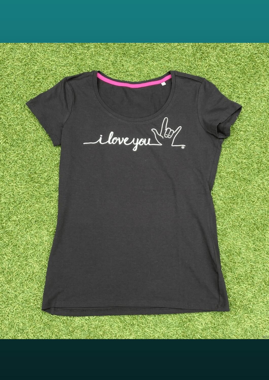 Dames shirt I-LOVE-YOU  zwart