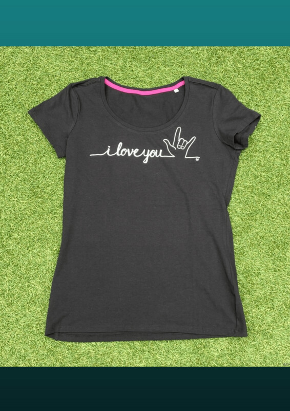 Dames shirt I-LOVE-YOU  zwart