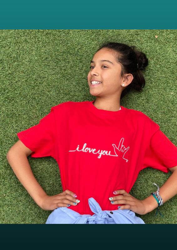 Shirt I-LOVE-YOU - rood