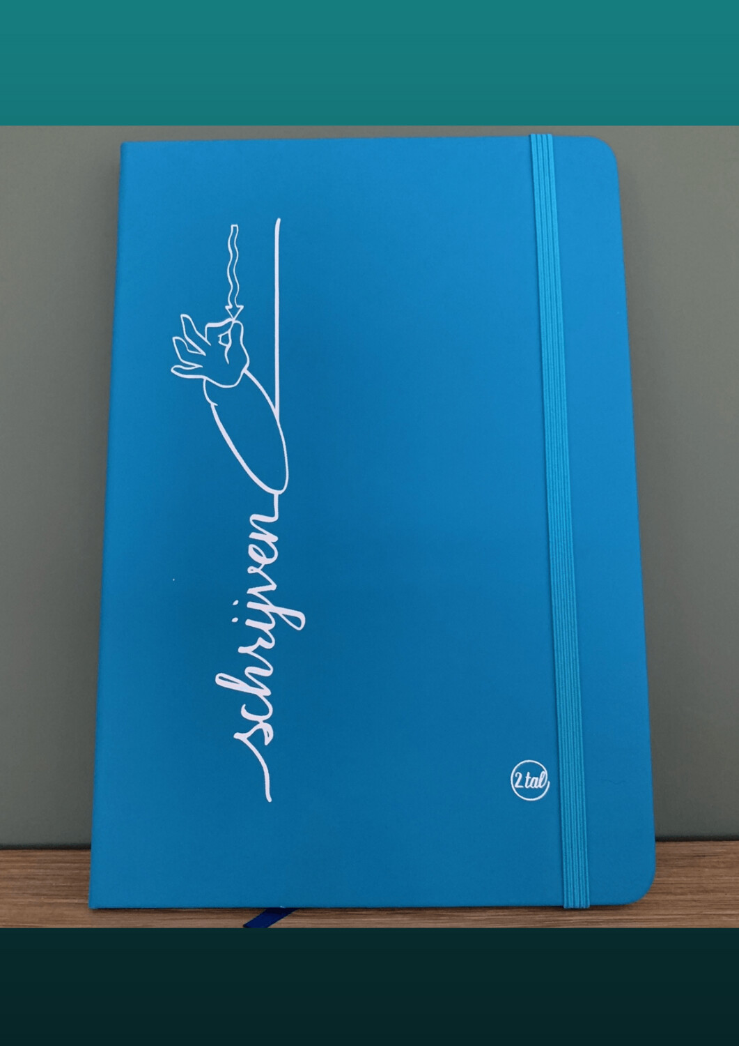 Notitieboekje  aqua blauw