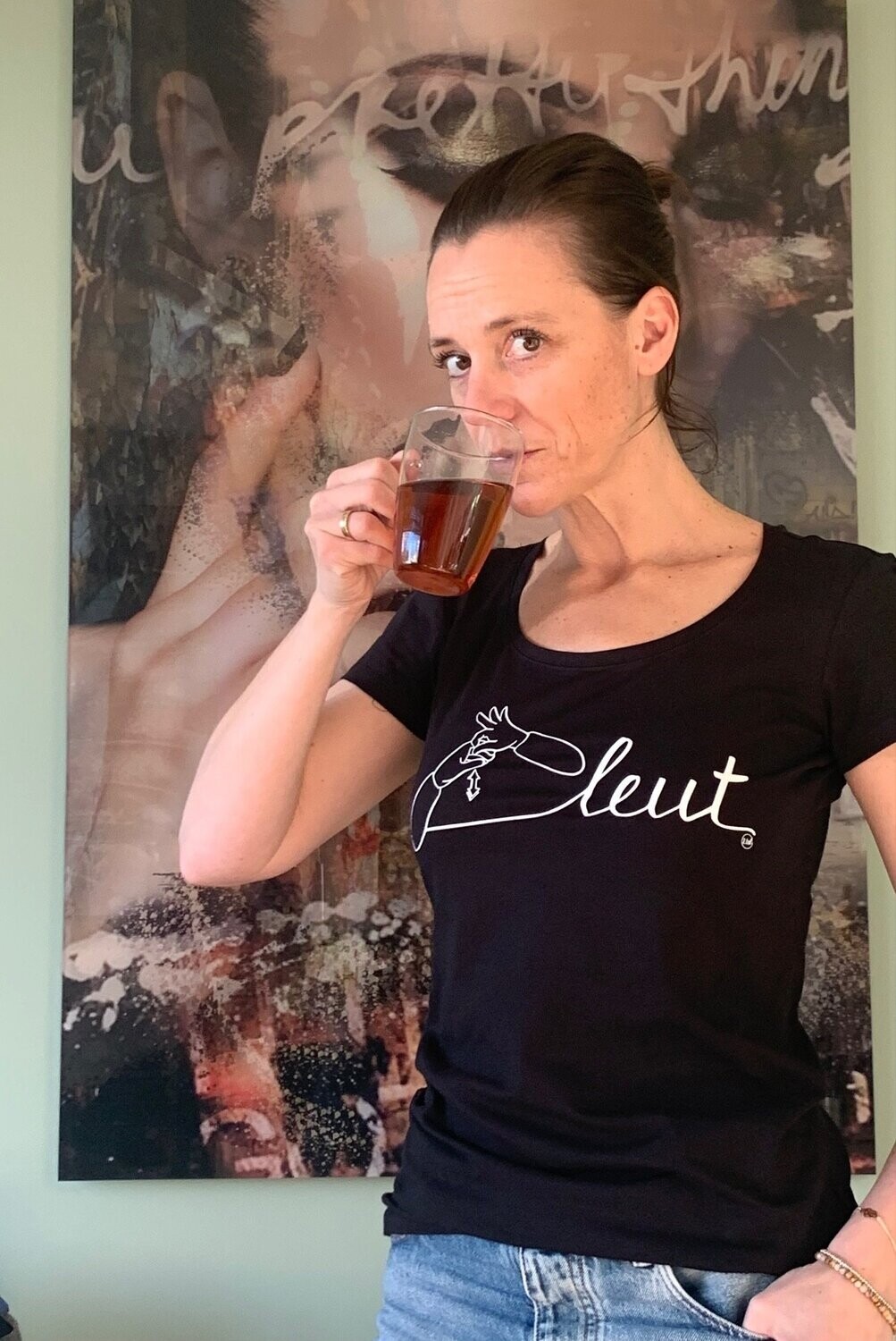 Shirt "theeleut" zwart