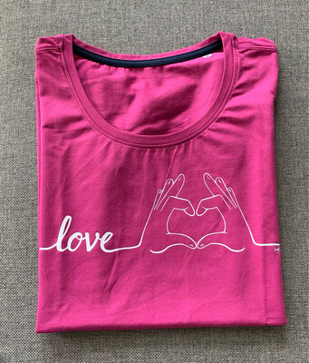Dames Shirt LOVE roze