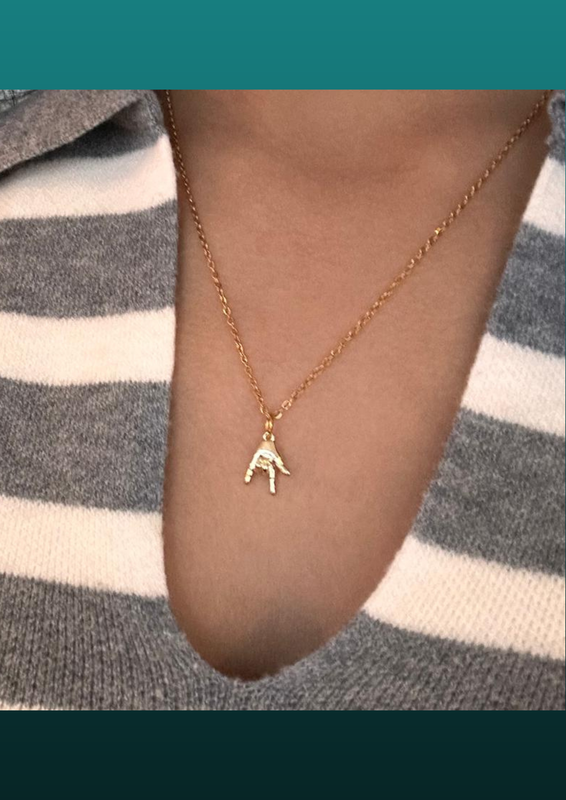 I-LOVE-YOU ketting goud