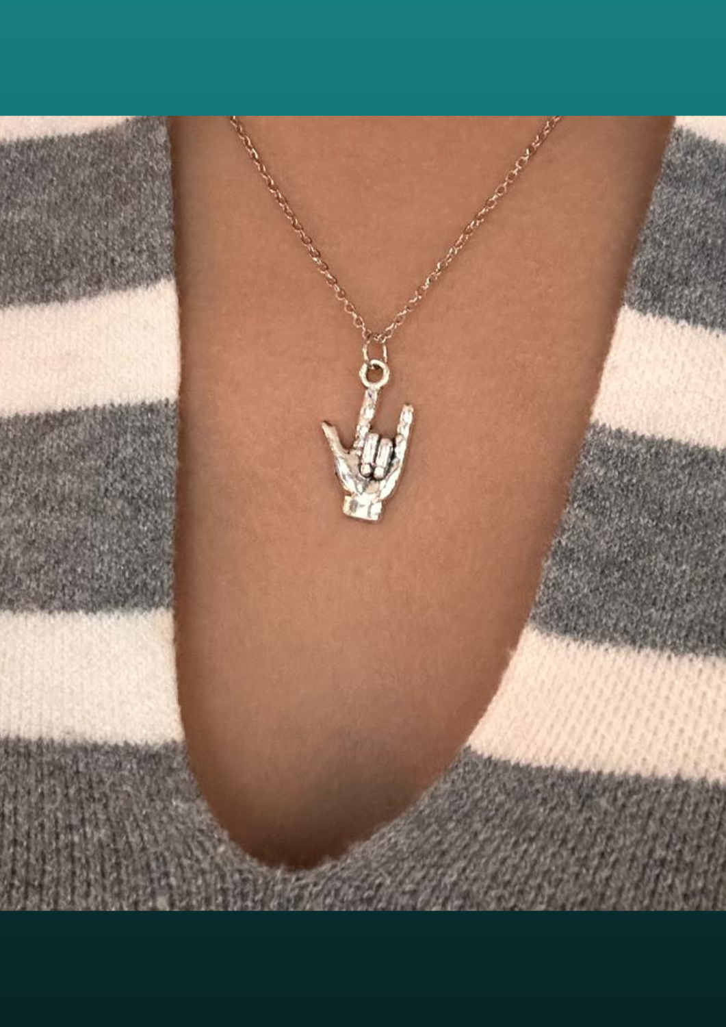 I-LOVE-YOU ketting zilver