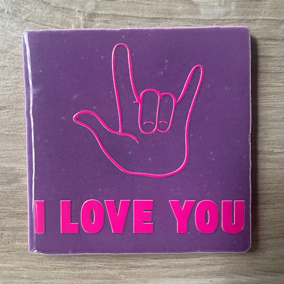 Tegel Paars I-LOVE-YOU Roze