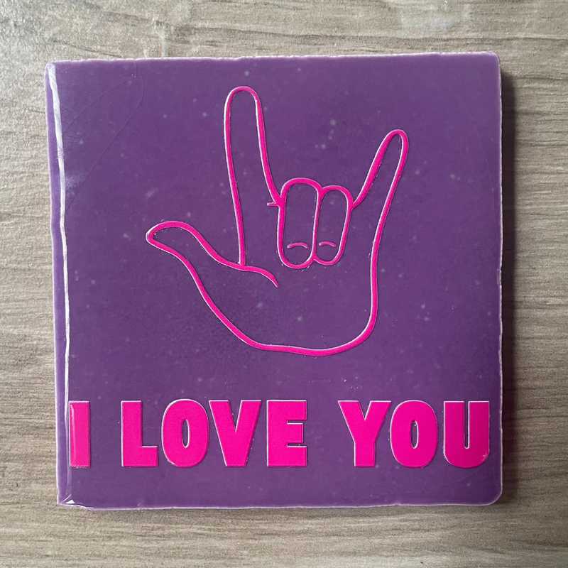 Tegel Paars I-LOVE-YOU Roze