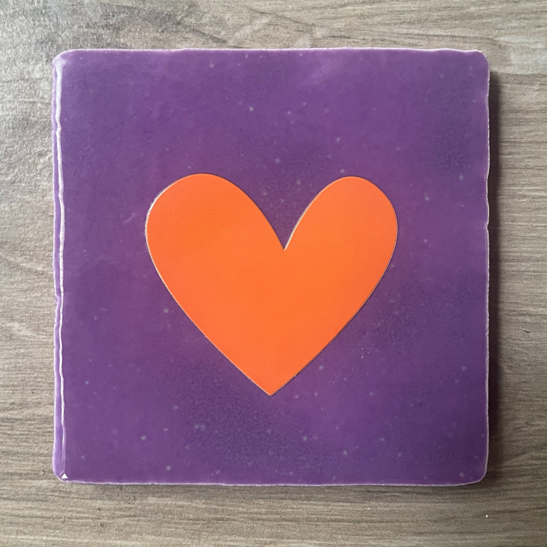 Tegel Paars Hartje Oranje