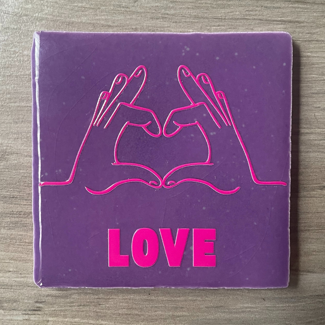 Tegel Paars LOVE Roze