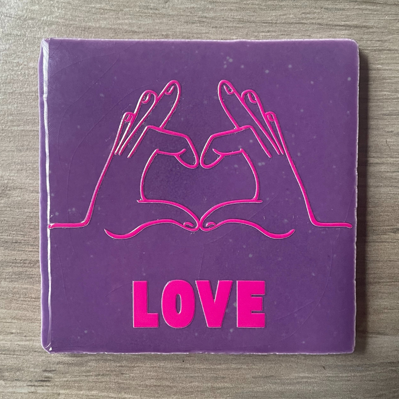 Tegel Paars LOVE Roze