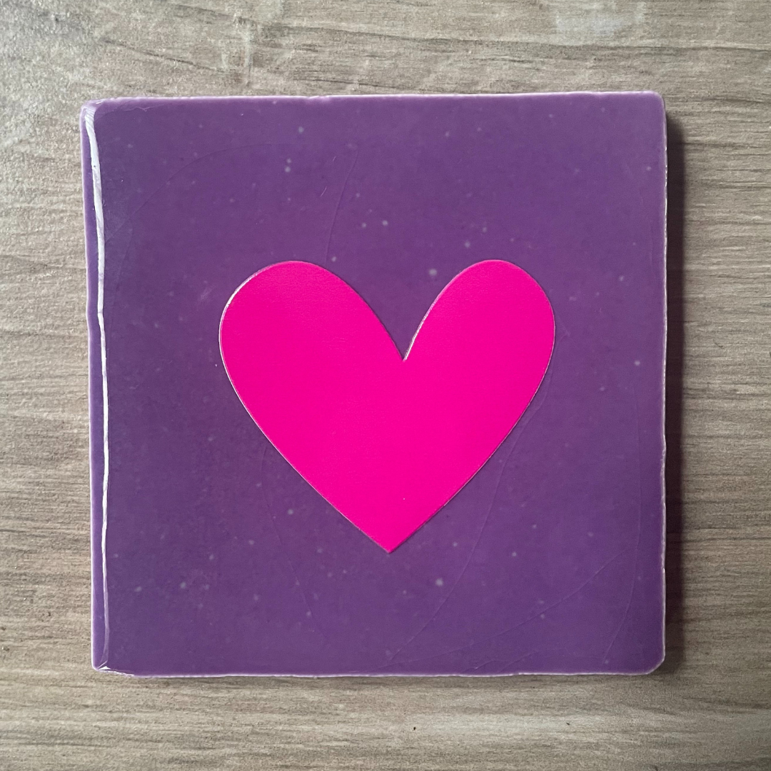 Tegel Paars Hartje Roze