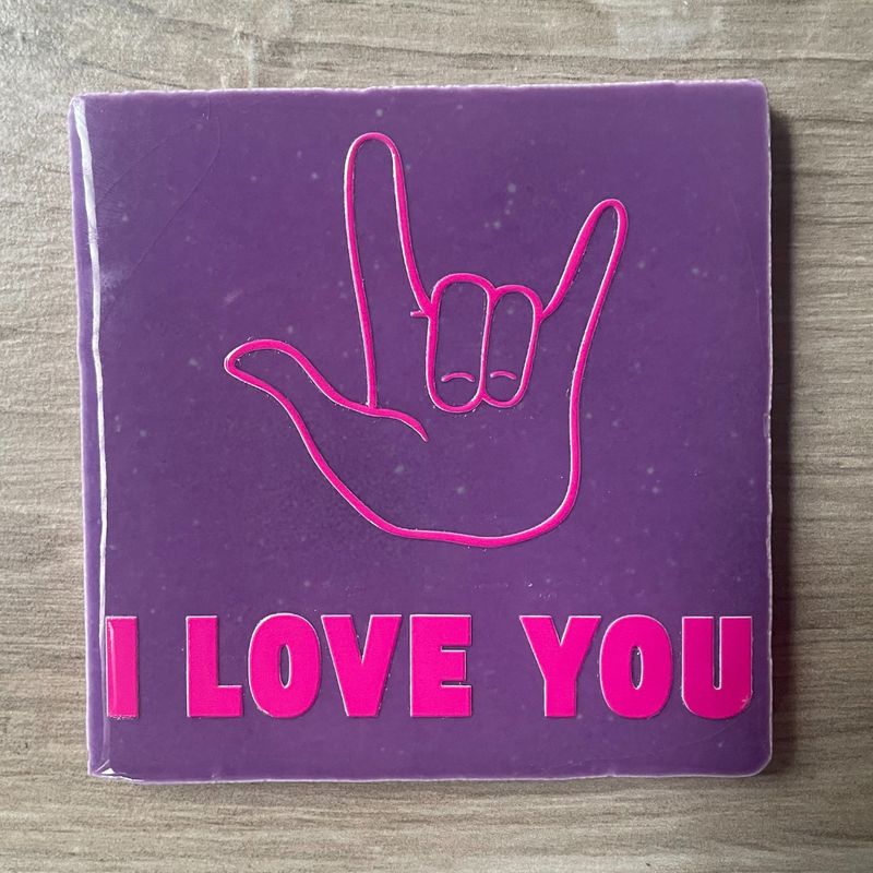 Tegel Paars I-LOVE-YOU Roze