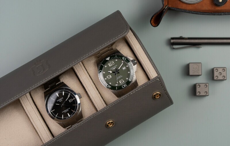 3pcs Watch roll light grey