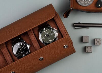 3pcs Watchroll Copper Brown