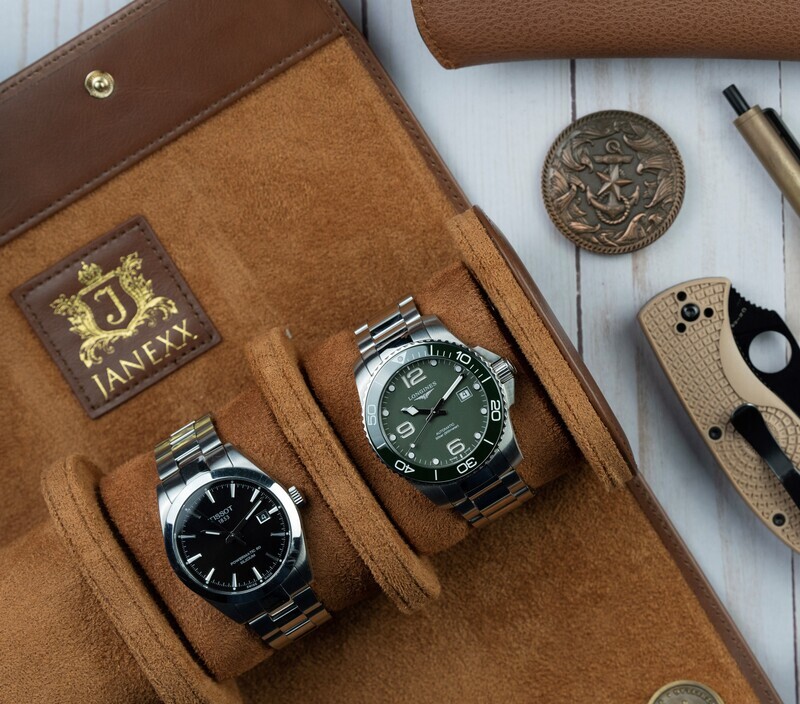 3pcs Watchroll in Deer Brown