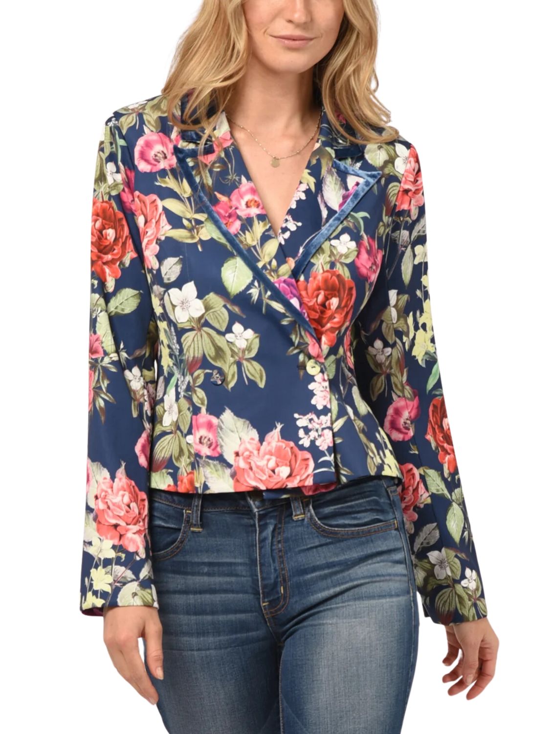 Blazer corto estampado.
