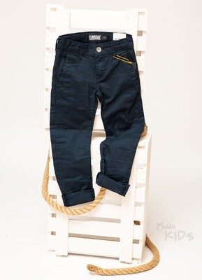 Blaue Stoffhose