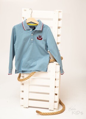 Blauer Pololongsleeve